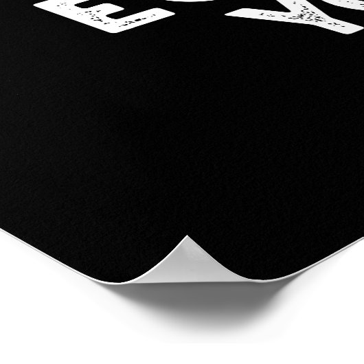 Egg spress Sie selbst Funny Egg Pun Dark BG Poster (Ecke)