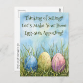 Egg-stra Appealing Real Anwesen Realty Marketing Postkarte (Vorne/Hinten)