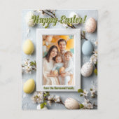 🐇 Egg-stra Niedlich Ostergrüße Feiertagspostkarte (Vorderseite)
