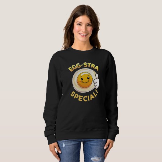 🥚 Egg-stra Special - Funny Niedlich Egg Pun Sweat Sweatshirt (Vorne ganz)