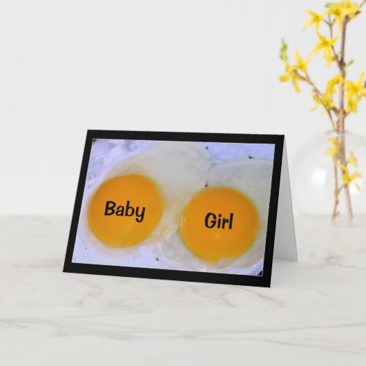 Egg-stra Special News Baby Girl Herzlichen Glückwu Karte (Gelbe Blume)