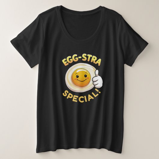 🥚 Egg-stra Special - Niedliches sonniges Ei Pun T Große Größe T-Shirt (Design vorne)