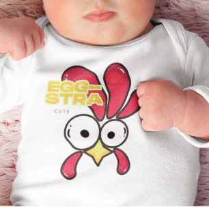 EGG-STRA Süßer Hahn Baby Strampler