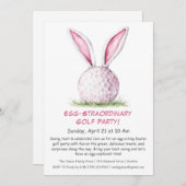 Egg-Stranormale Golf-Party Einladung (Vorne/Hinten)