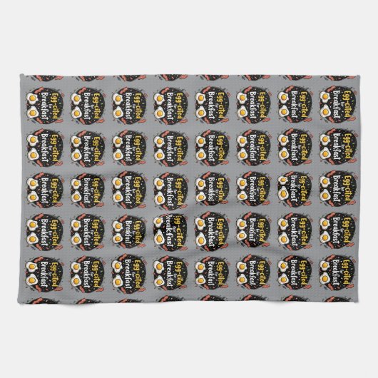 Egg zitiert for Breakfast Funny Feinschmecker Pun Geschirrtuch (Horizontal)