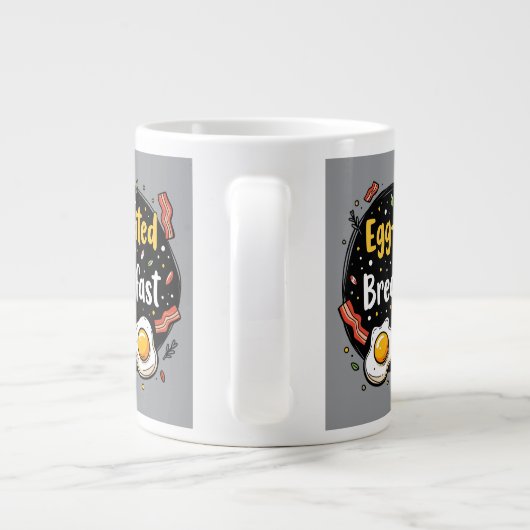 Egg zitiert for Breakfast Funny Feinschmecker Pun Jumbo-Tasse (Rückseite)