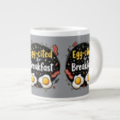 Egg zitiert for Breakfast Funny Feinschmecker Pun Jumbo-Tasse (Vorderseite Rechts)