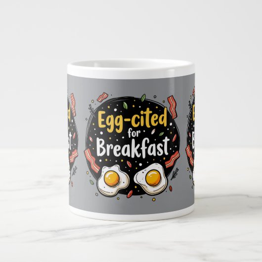 Egg zitiert for Breakfast Funny Feinschmecker Pun  Jumbo-Tasse (Vorderseite)