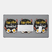 Egg zitiert for Breakfast Funny Feinschmecker Pun Schreibtischunterlage (Tastatur & Maus)