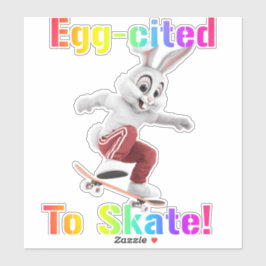 Egg zitiert zum Skate - Funny Skateboarding Osterf Aufkleber