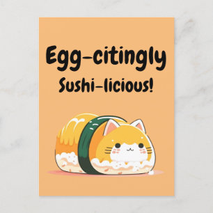 Egg-zitternd Sushi-licious - Tamago Sushi Cat Postkarte