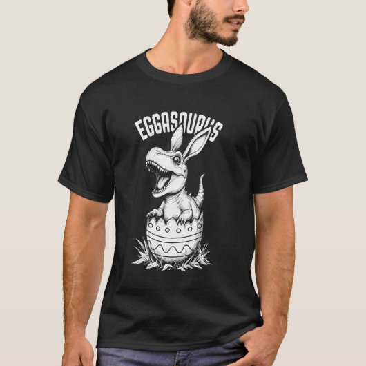 Eggasaurus Easter Egg Baby Dinosaur Trex Bunny Din T-Shirt (Vorderseite)