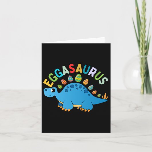 Eggasaurus Ostereier Jagd Dinosaurier Stegosaurus  Karte (Vorderseite)