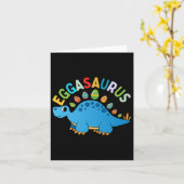 Eggasaurus Ostereier Jagd Dinosaurier Stegosaurus  Karte (Gelbe Blume)