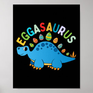 Eggasaurus Ostereier Jagd Dinosaurier Stegosaurus  Poster