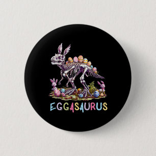 Eggasaurus Ostern Stegosaurus Dinosaur Jungen Kind Button