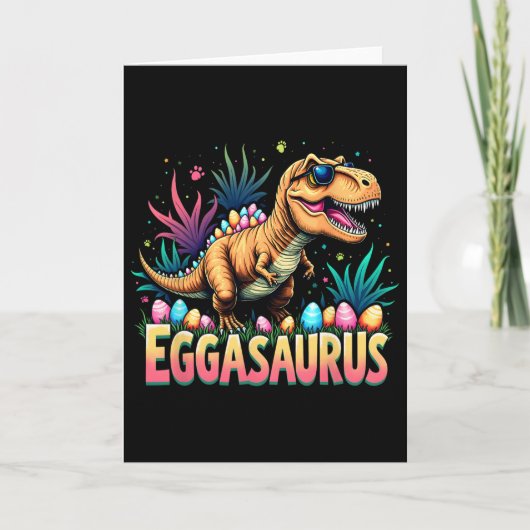Eggasaurus Ostern Stegosaurus Dinosaur Jungen Kind Karte (Vorderseite)