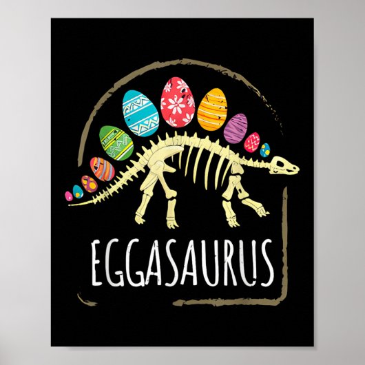 Eggasaurus Osterstegosaurus Dinosaurier Jungen Kin Poster (Vorne)