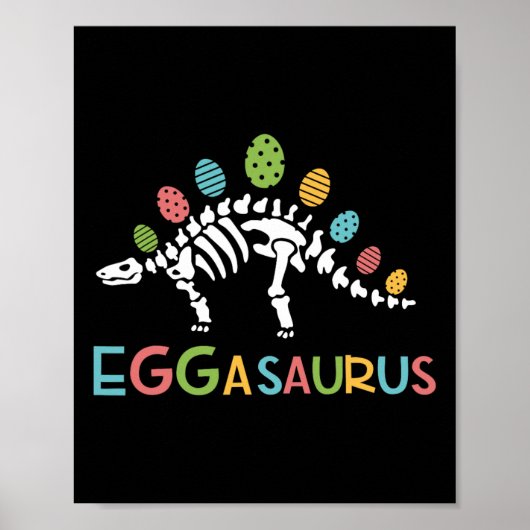 Eggasaurus Osterstegosaurus Dinosaurier Jungen Kin Poster (Vorne)