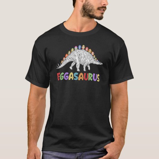Eggasaurus Stegosaurus Egg Dinosaur Happy Oaster D T-Shirt (Vorderseite)