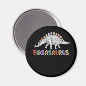 Eggasaurus Stegosaurus Egg Dinosaur Happy Oaster Magnet (Vorderseite/Rückseite)