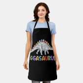 Eggasaurus Stegosaurus Egg Dinosaur Happy Oaster Schürze (Getragen)