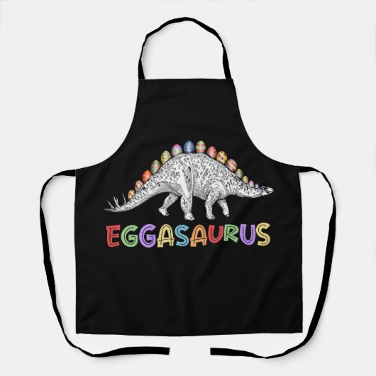 Eggasaurus Stegosaurus Egg Dinosaur Happy Oaster Schürze (Vorderseite)