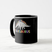 Eggasaurus Stegosaurus Egg Dinosaur Happy Oaster Tasse (Vorderseite Links)