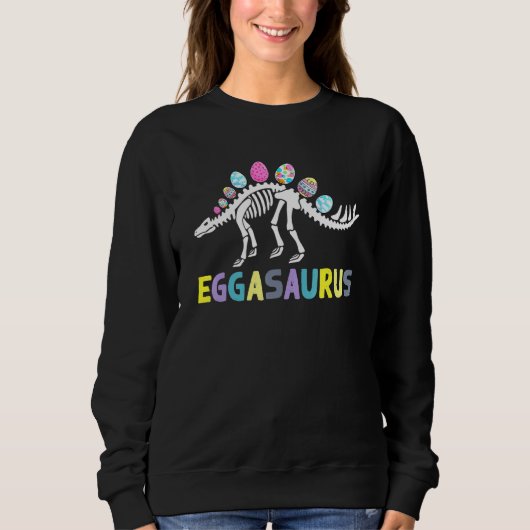 Eggasaurus Stegosaurus OsterEgg Dinosaurier Funny Sweatshirt (Vorderseite)