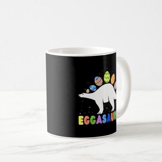 Eggasaurus Stegosaurus Ostereier Dinosaurier Oster Kaffeetasse (VorderseiteRechts)