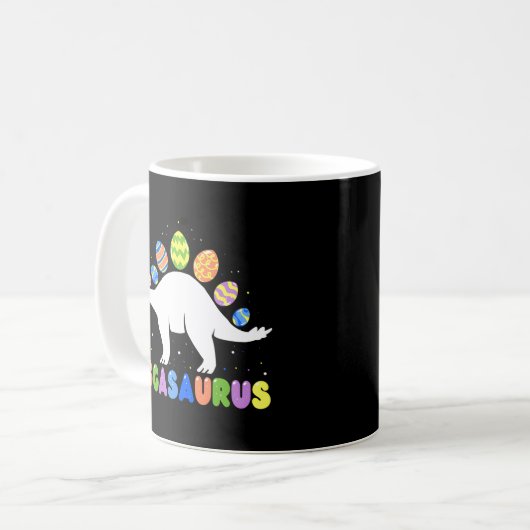 Eggasaurus Stegosaurus Ostereier Dinosaurier Oster Kaffeetasse (Vorderseite Links)