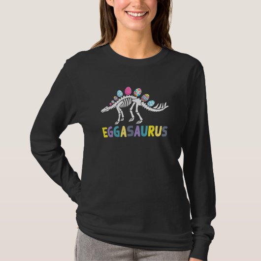 Eggasaurus Stegosaurus Ostereier Dinosaurier Oster T-Shirt (Vorderseite)