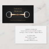 Eggbutt Snaffle Bit Equestrian Visitenkarte (Vorne/Hinten)