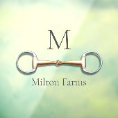 Eggbutt Snaffle Bit Mit Monogramm Reitfenster Fensteraufkleber (Blatt 3)