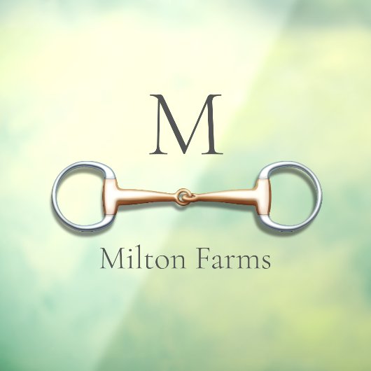 Eggbutt Snaffle Bit Mit Monogramm Reitfenster Fensteraufkleber (Blatt 3)