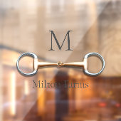 Eggbutt Snaffle Bit Mit Monogramm Reitfenster Fensteraufkleber (Blatt 2)