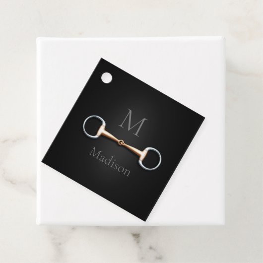 Eggbutt Snaffle Bit Mit Monogramm Reitplatz Geschenkanhänger (Beispiel)
