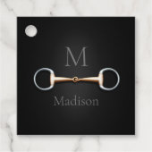 Eggbutt Snaffle Bit Mit Monogramm Reitplatz Geschenkanhänger (Vorderseite)