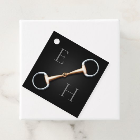 Eggbutt Snaffle Bit Mit Monogramm Reittier Geschenkanhänger (Beispiel)