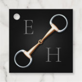 Eggbutt Snaffle Bit Mit Monogramm Reittier Geschenkanhänger (Vorderseite)