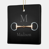 Eggbutt Snaffle Bit Mit Monogramm Reittier Keramikornament (Links)