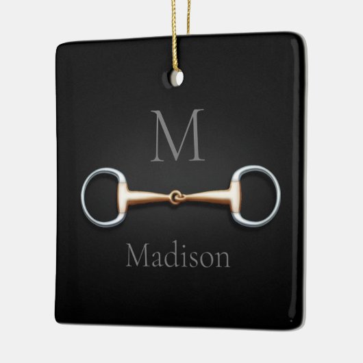 Eggbutt Snaffle Bit Mit Monogramm Reittier Keramikornament (Links)