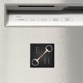 Eggbutt Snaffle Bit Mit Monogramm Reittier Magnet (In Situ (Geschirrspüler))