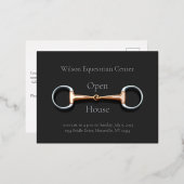 Eggbutt Snaffle Bit Reitbetrieb Folie Einladungspostkarte (Vorderseite/Rückseite)