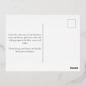 Eggbutt Snaffle Bit Reitbetrieb Folie Einladungspostkarte (Rückseite)