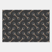 Eggbutt Snaffle Bits Equestrian Geschenkpapier Set (Vorderseite)