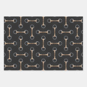 Eggbutt Snaffle Bits Equestrian Geschenkpapier Set (Vorderseite 2)