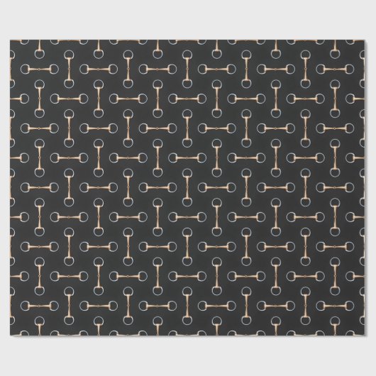 Eggbutt Snaffle Bits Equestrian (groß) Geschenkpapier (Flach)
