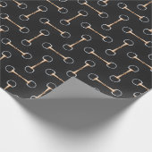 Eggbutt Snaffle Bits Equestrian (groß) Geschenkpapier (Ecke)