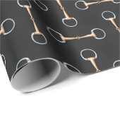 Eggbutt Snaffle Bits Equestrian (groß) Geschenkpapier (Rolleneckpunkt)